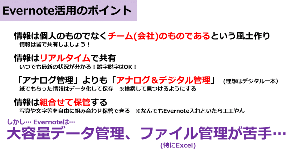 Evernote活用のポイント