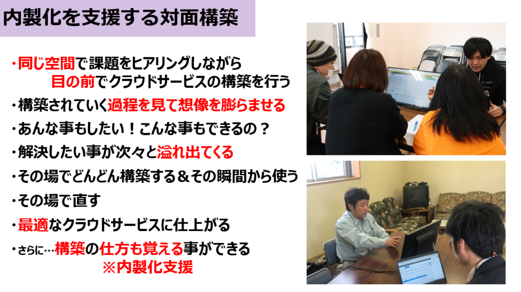 内製化を支援するならkintone
