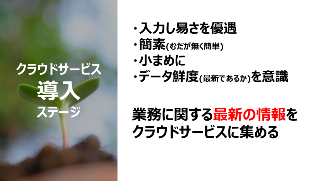 クラウドサービス導入ステージ