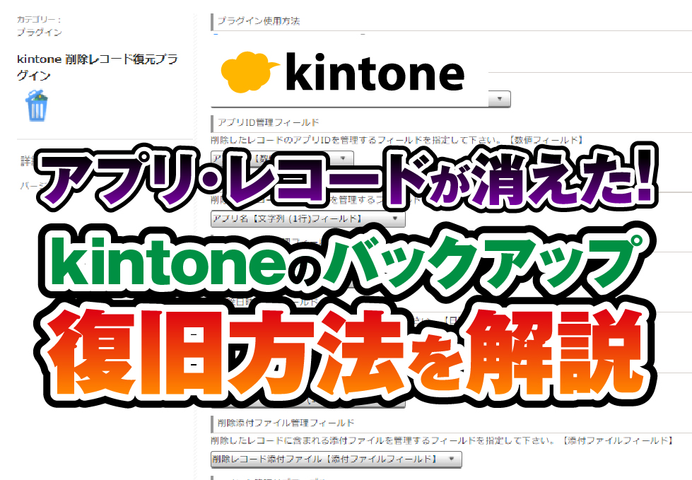アプリ・レコードが消えた！kintoneのバックアップ・復旧方法を解説