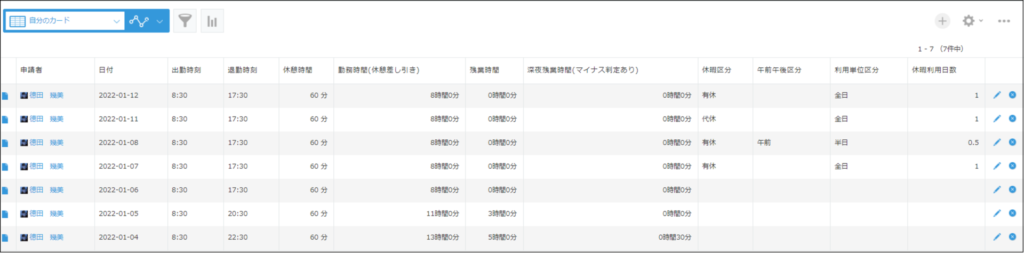 コムデック　kintone勤怠管理