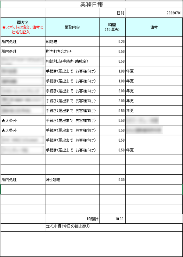 コムデック kintone あおい　日報