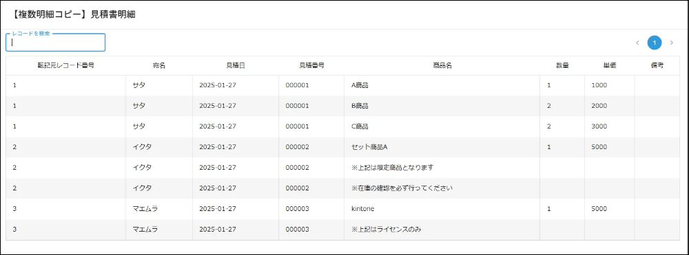 明細データ