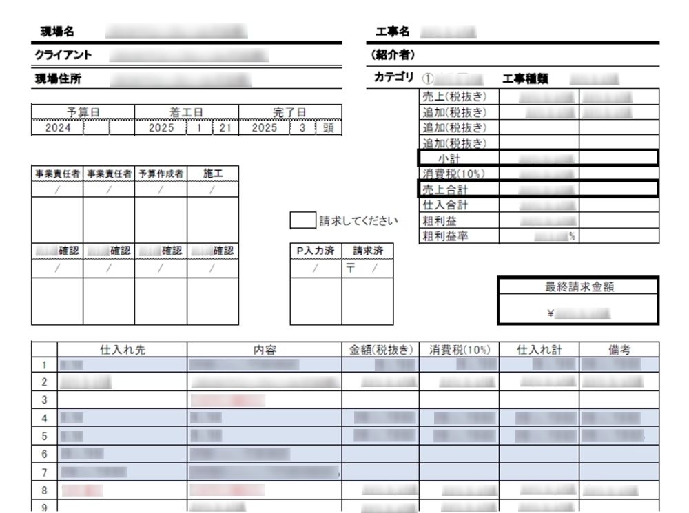 kintone 予算管理
